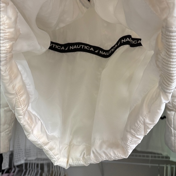 NAUTICA Pre-Loved Women's White Water Resistant Hooded Puffer Jacket SMALL - Picture 6 of 8